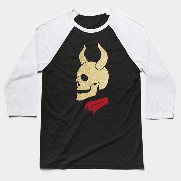 Buffy the Vampire Inspired Devil Skull Baseball T-Shirt by western.dudeooles